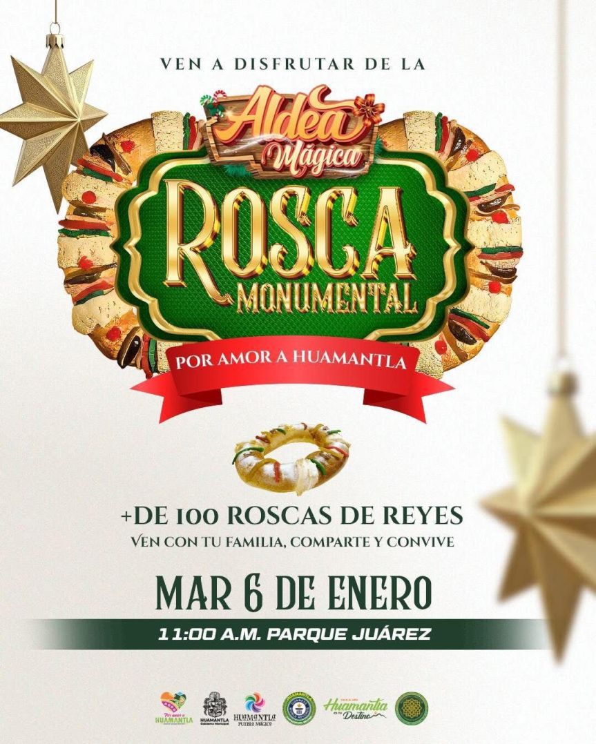 INVITA CHAVA SANTOS A CORTAR LA TRADICIONAL ROSCA DE REYES EN LA ALDEA MÁGICA DE&nbsp;HUAMANTLA