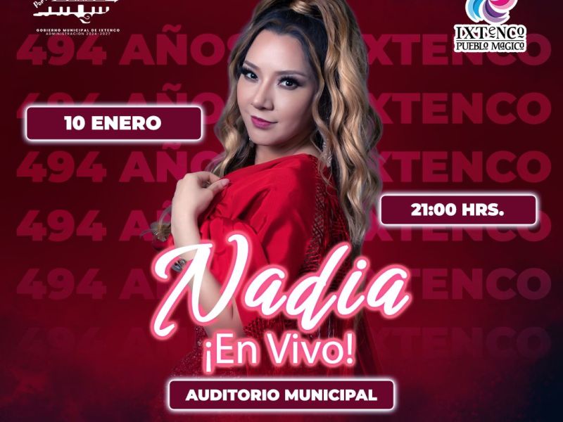 Nadia, la nominada al Grammy, dará un concierto para celebrar los 494 años de la fundación de&nbsp;Ixtenco