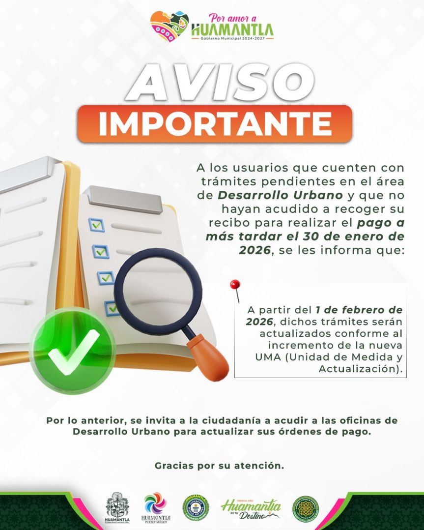 Desarrollo Urbano informa actualización de trámites conforme a la nueva&nbsp;UMA