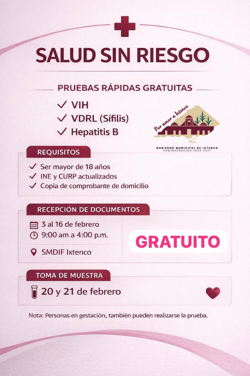 Impulsan campaña “Salud Sin Riesgo” para la detección oportuna de ETS en&nbsp;Ixtenco