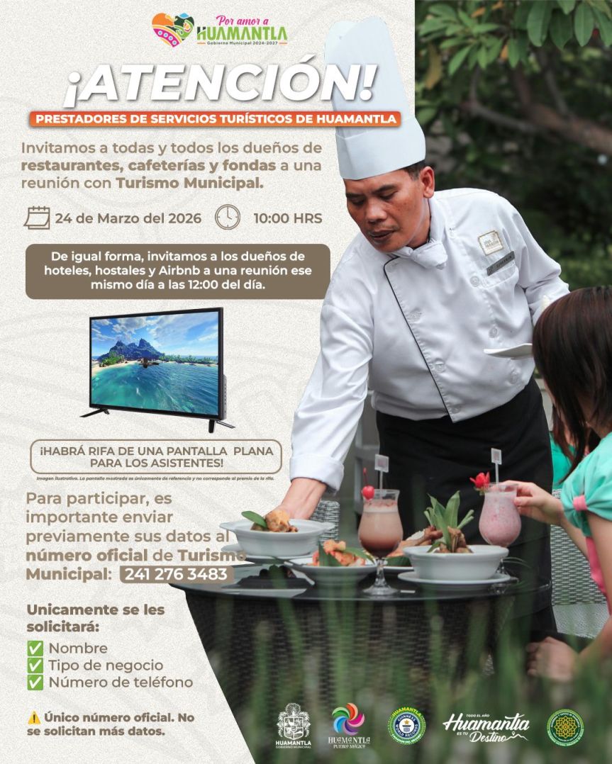 INVITA TURISMO MUNICIPAL A PRESTADORES DE SERVICIOS A REUNIONES DE TRABAJO PARA FORTALECER EL&nbsp;SECTOR