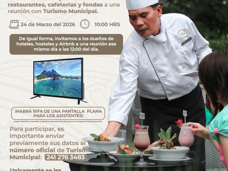 INVITA TURISMO MUNICIPAL A PRESTADORES DE SERVICIOS A REUNIONES DE TRABAJO PARA FORTALECER EL&nbsp;SECTOR