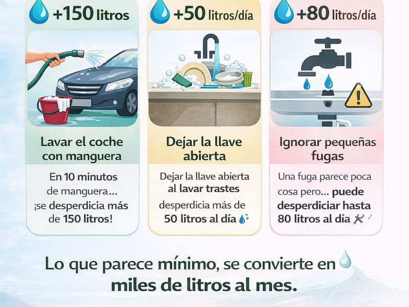 CAPAMH hace un llamado a la ciudadanía a reflexionar sobre los hábitos cotidianos que generan desperdicio de agua, muchas veces sin que se&nbsp;perciba