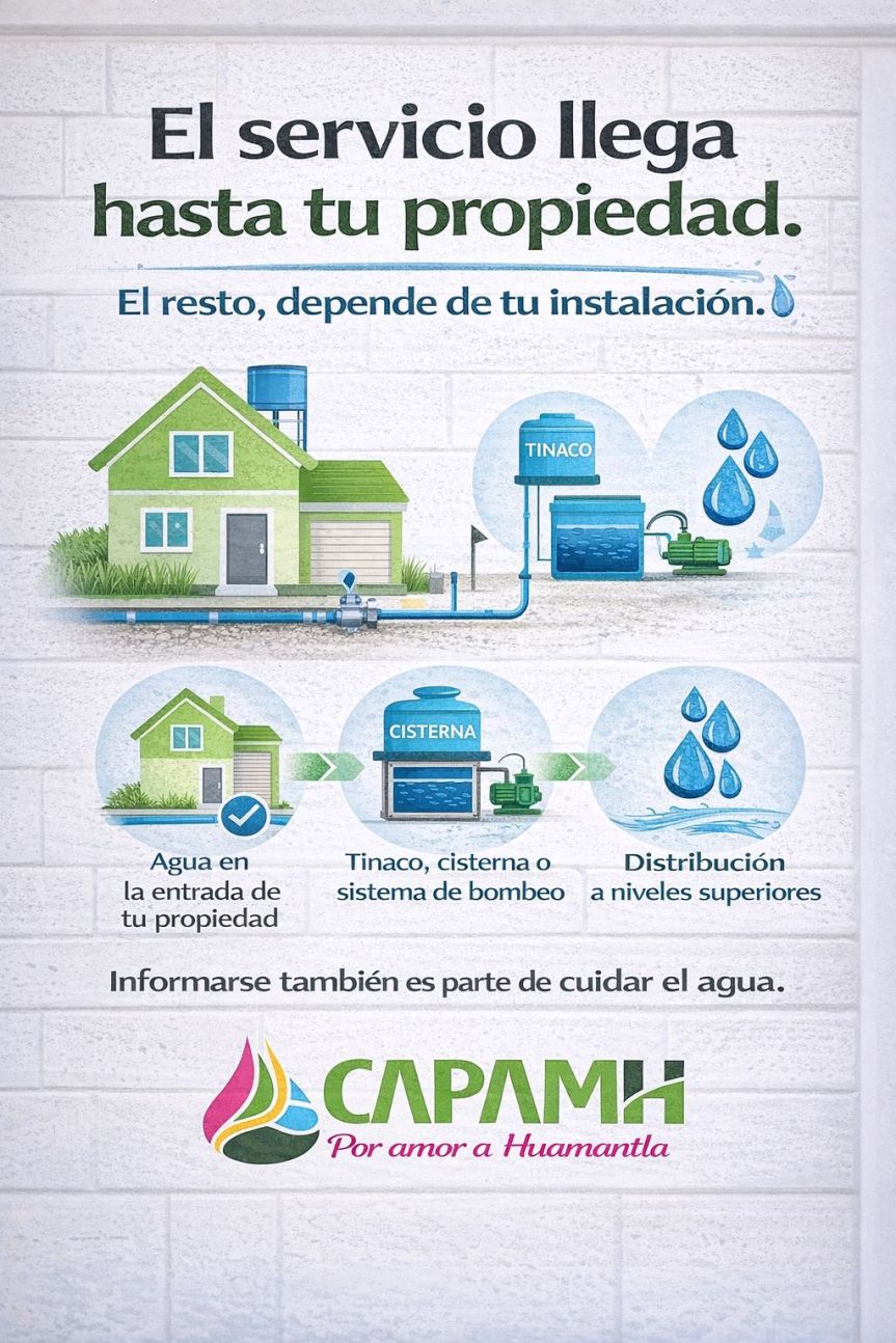 CAPAMH informa sobre el alcance del suministro de agua potable en los&nbsp;hogares