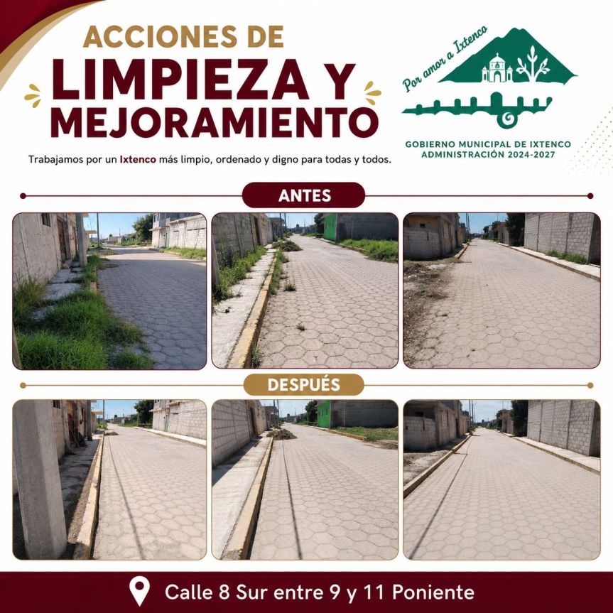 MÁS CALLES LIMPIAS, COMPROMISO PERMANENTE EN&nbsp;IXTENCO