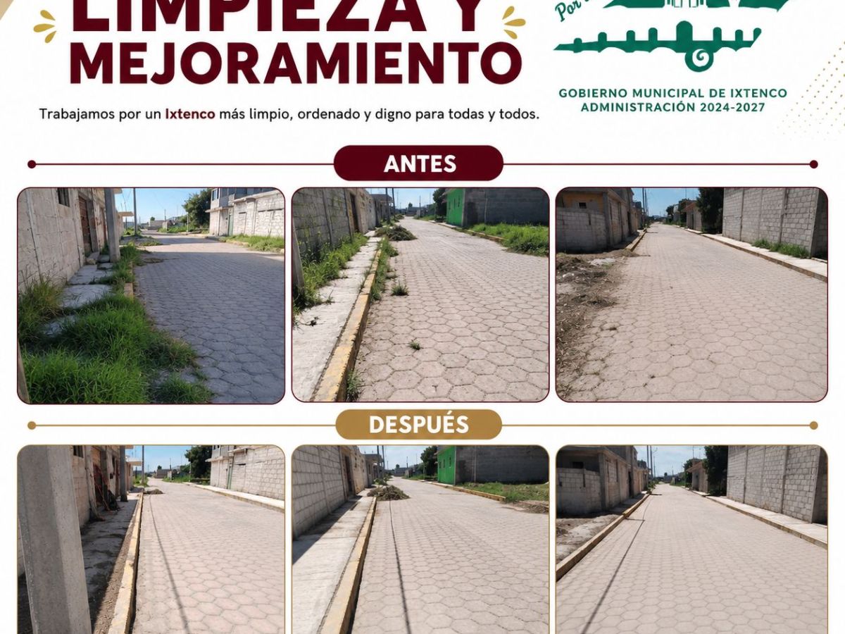 MÁS CALLES LIMPIAS, COMPROMISO PERMANENTE EN&nbsp;IXTENCO