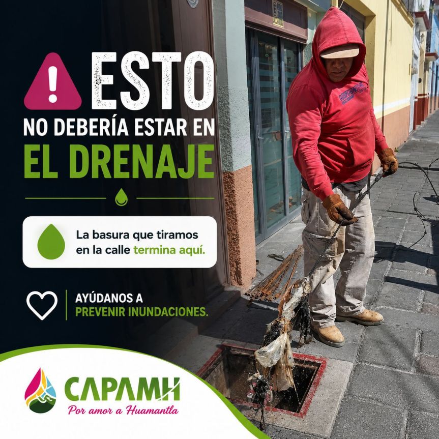 En temporada de lluvias, una bolsa, un plástico o cualquier residuo arrojado a la vía pública puede terminar obstruyendo drenajes y&nbsp;alcantarillas