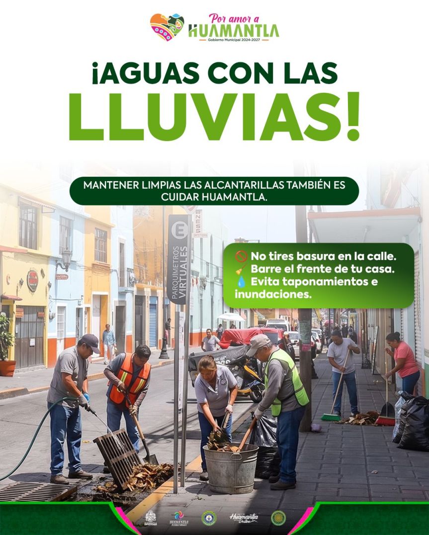 Gobierno Municipal de Huamantla llama a reforzar medidas preventivas durante la temporada de&nbsp;lluvias