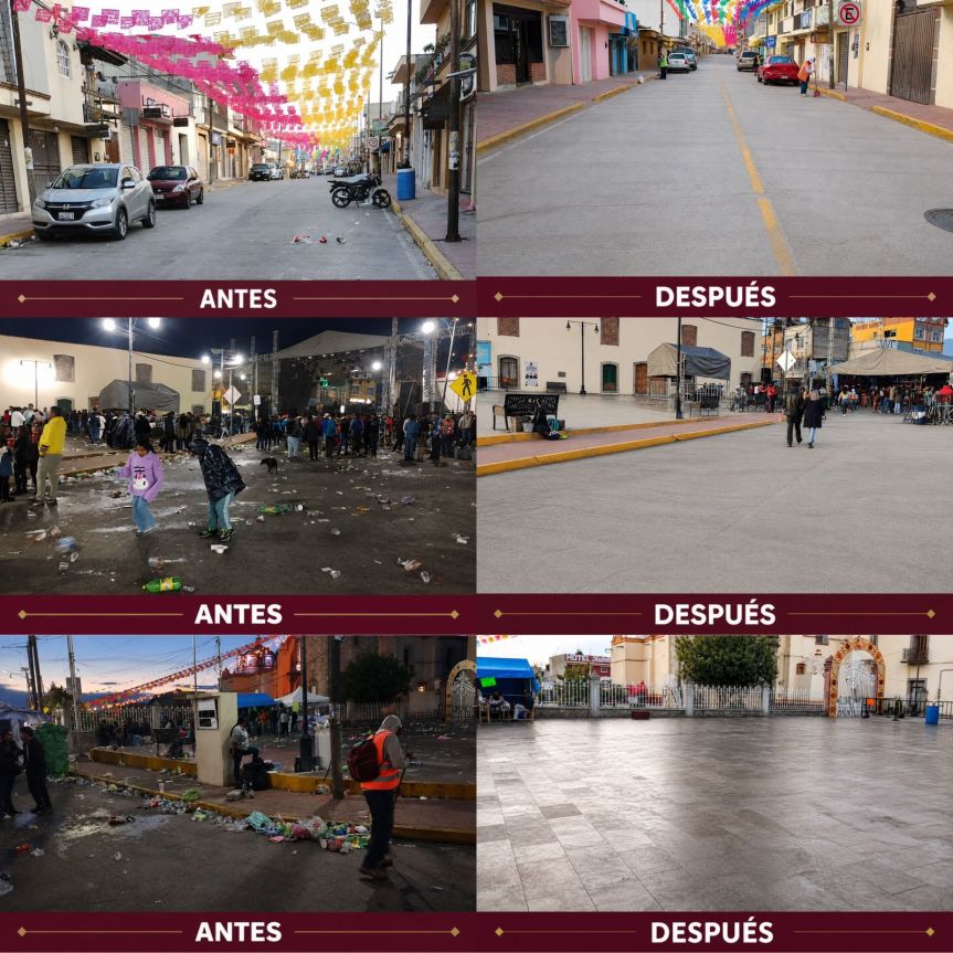 BRIGADAS DE EMPLEO TEMPORAL MANTIENEN LIMPIO IXTENCO TRAS LAS ACTIVIDADES DEL FIN DE&nbsp;SEMANA