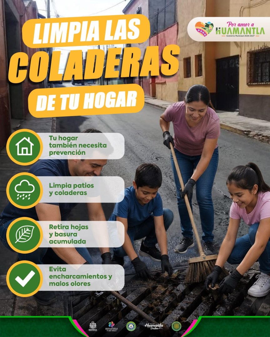 Gobierno Municipal de Huamantla llama a reforzar acciones preventivas durante la temporada de&nbsp;lluvias