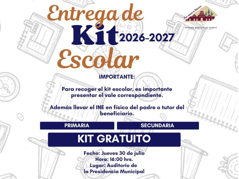 ANUNCIA ALINE LAZO LA ENTREGA DE KITS ESCOLARES PARA ESTUDIANTES DE&nbsp;IXTENCO