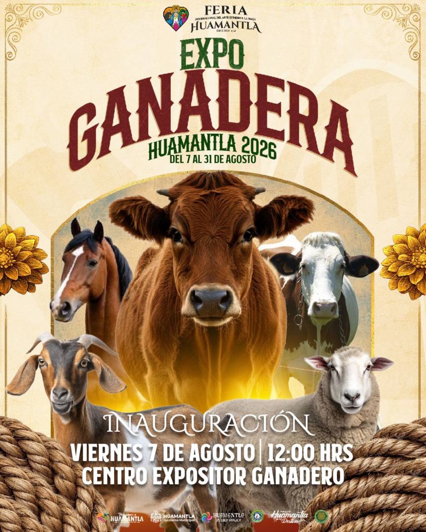 Expo Ganadera Huamantla 2026 reunirá durante agosto al campo, la gastronomía y la&nbsp;tradición