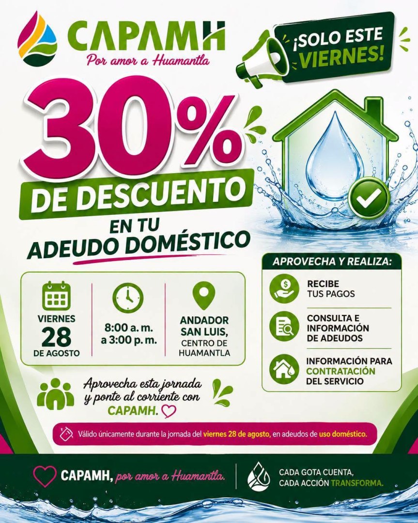 ¡Este viernes, ponte al corriente con&nbsp;CAPAMH!