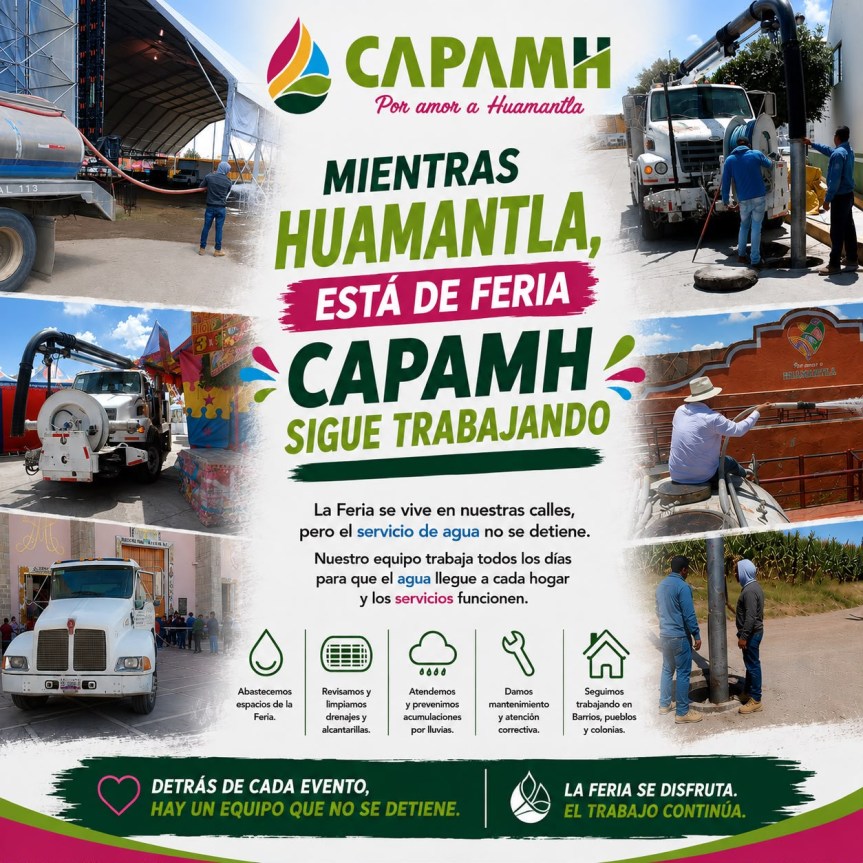 Mientras Huamantla está de feria, CAPAMH sigue&nbsp;trabajando