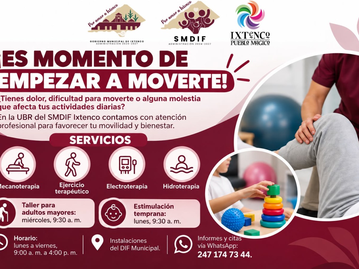 UBR DEL SMDIF IXTENCO FORTALECE SERVICIOS PARA FAVORECER LA MOVILIDAD Y EL BIENESTAR DE LA&nbsp;POBLACIÓN