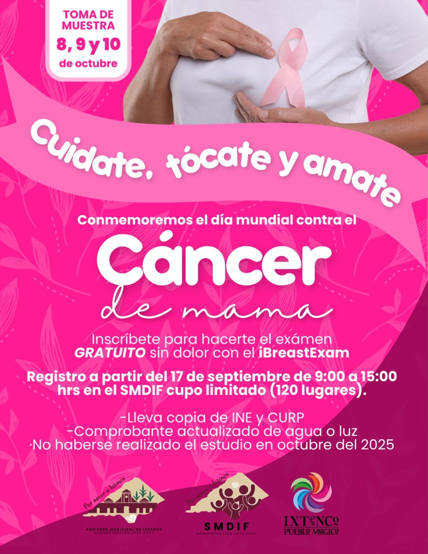 SMDIF IXTENCO FORTALECE LA PREVENCIÓN DEL CÁNCER DE MAMA CON ESTUDIOS&nbsp;GRATUITOS