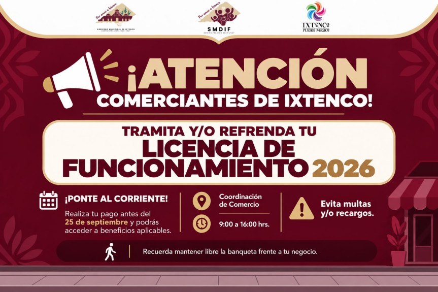GOBIERNO DE IXTENCO LLAMA A COMERCIANTES A REGULARIZAR SU LICENCIA DE&nbsp;FUNCIONAMIENTO