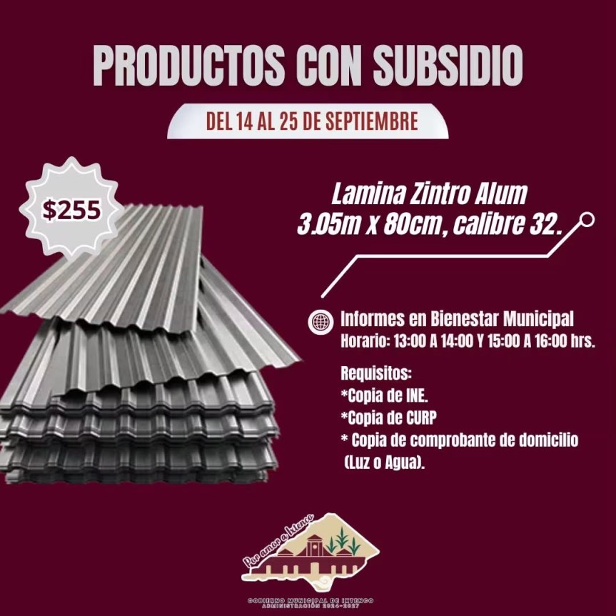 ÚLTIMOS DÍAS PARA APROVECHAR LA CONVOCATORIA DE PRODUCTOS SUBSIDIADOS EN&nbsp;IXTENCO