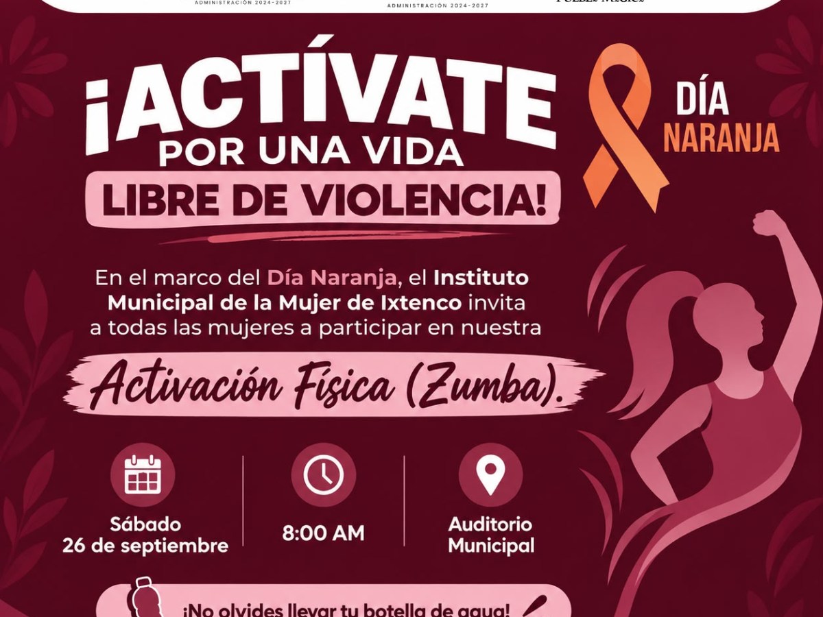 IXTENCO CONMEMORARÁ EL DÍA NARANJA CON ACTIVACIÓN FÍSICA PARA&nbsp;MUJERES