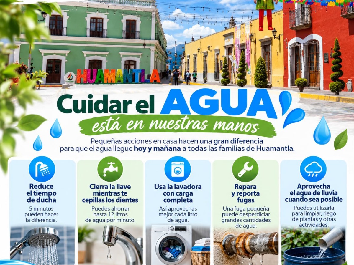 CAPAMH exhorta a la población de Huamantla a cuidar responsablemente el&nbsp;agua