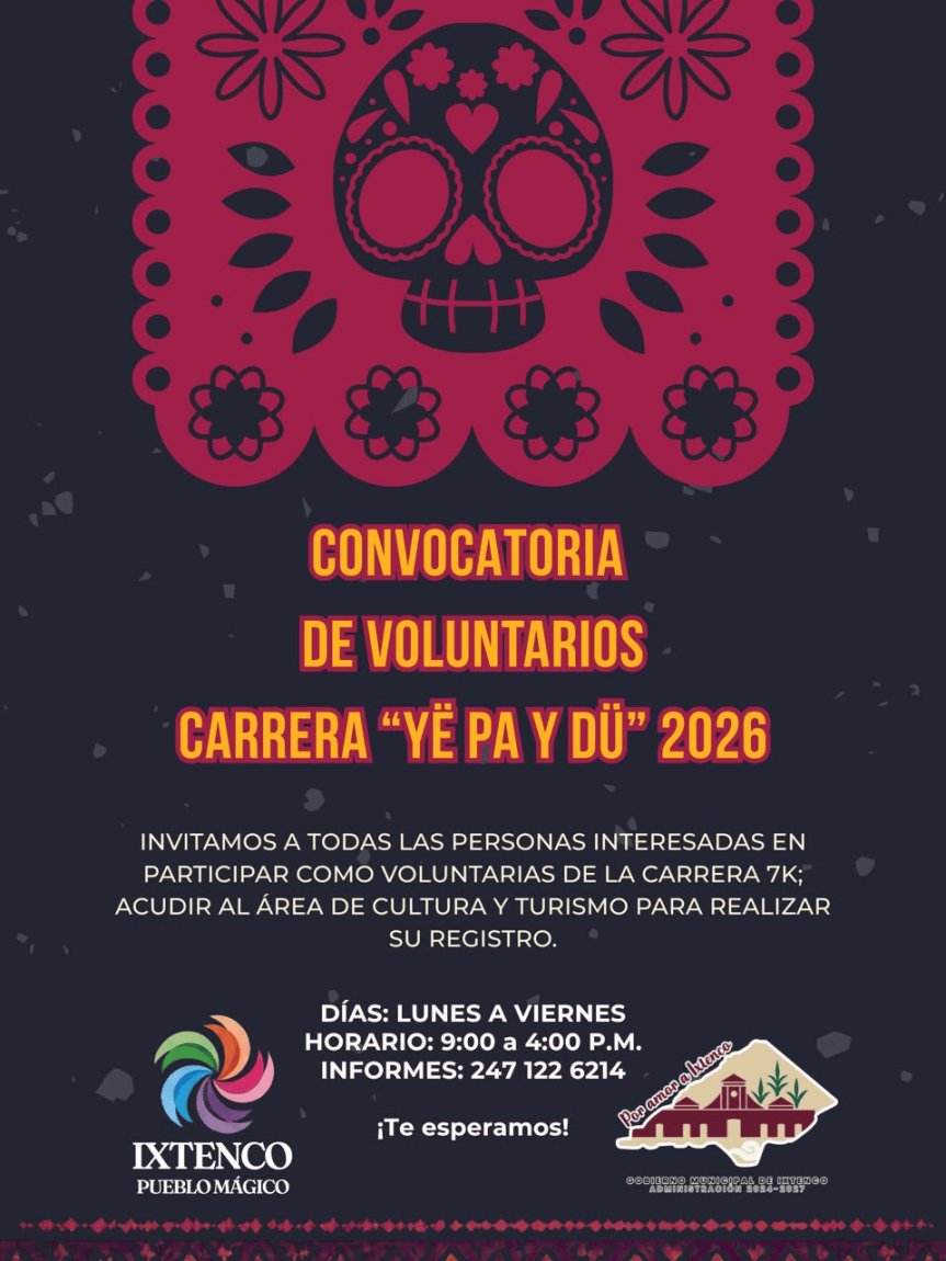 GOBIERNO DE IXTENCO CONVOCA A SUMARSE COMO VOLUNTARIOS A LA CARRERA «YË PA Y DÜ»&nbsp;2026