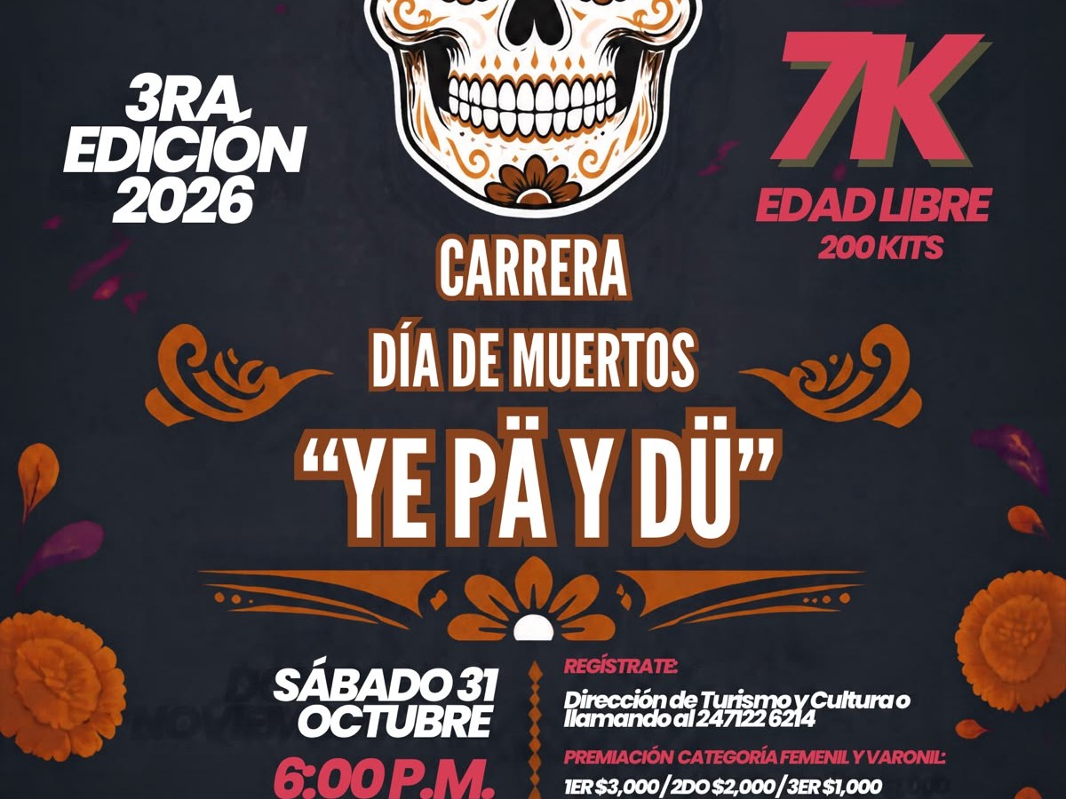 IXTENCO INVITA A VIVIR LA 3RA EDICIÓN DE LA CARRERA «YE PÄ Y DÜ» POR El DÍA DE&nbsp;MUERTOS