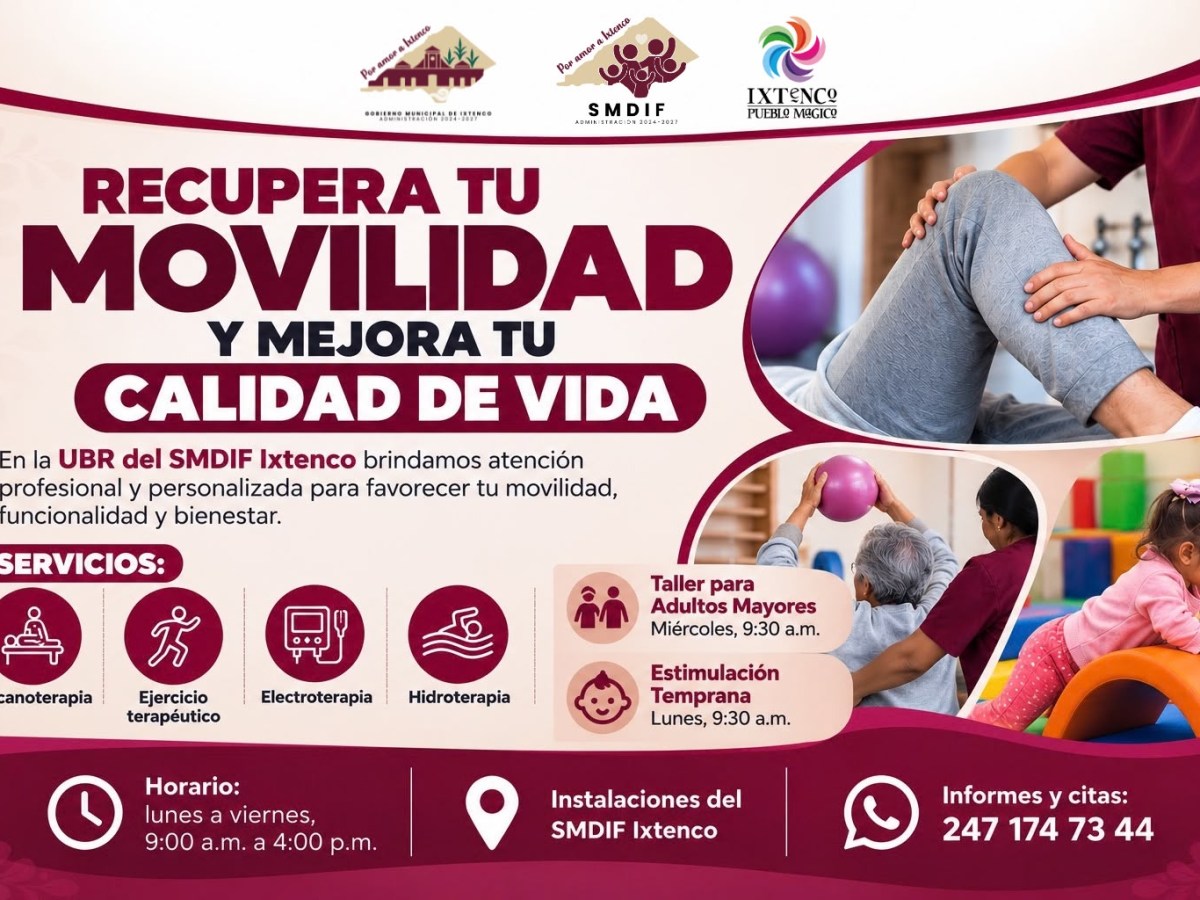 GOBIERNO DE IXTENCO FORTALECE LA ATENCIÓN EN REHABILITACIÓN A TRAVÉS DEL&nbsp;SMDIF