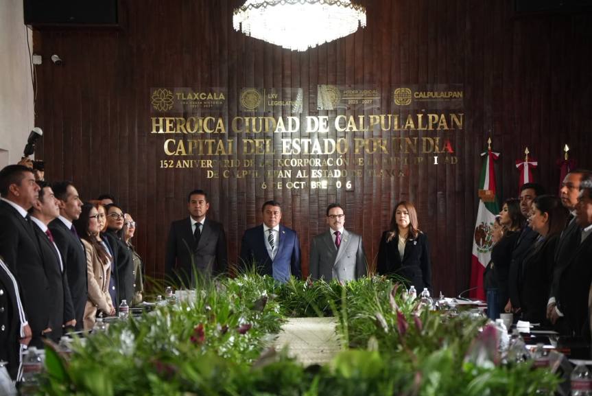 Trasladan los Poderes del Estado a Calpulalpan por el 152 aniversario de su anexión a&nbsp;Tlaxcala