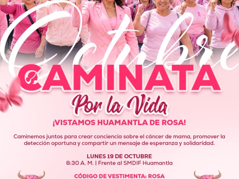 HUAMANTLA CAMINARÁ POR LA VIDA EN EL MARCO DEL DÍA MUNDIAL DE LA LUCHA CONTRA EL CÁNCER DE&nbsp;MAMA