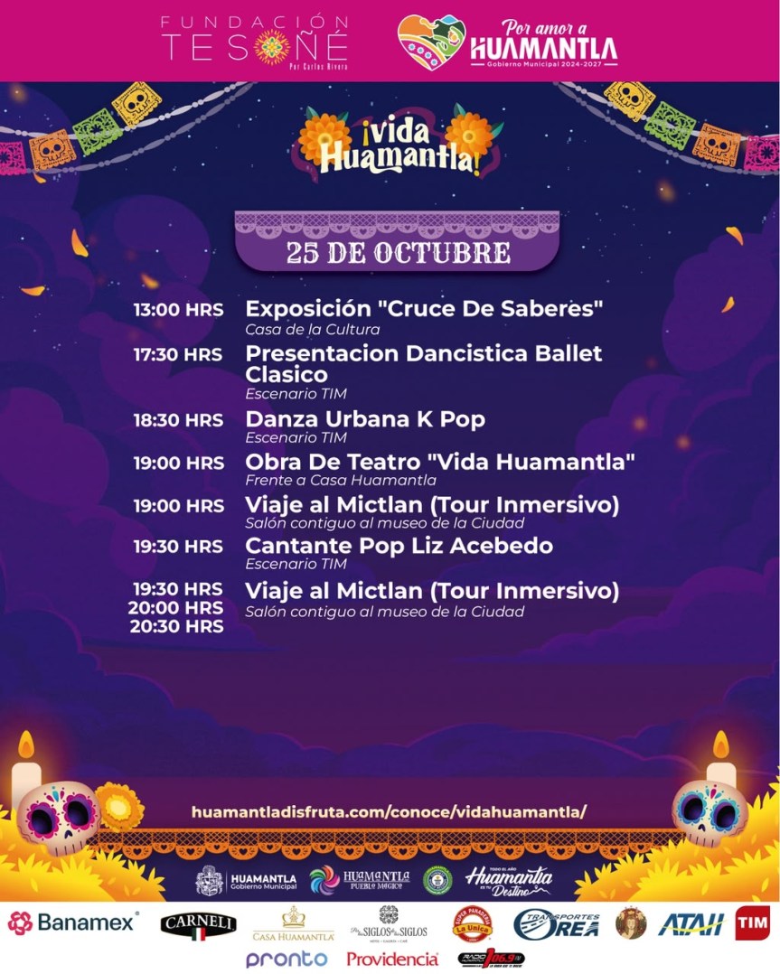 VIDA HUAMANTLA 2026 INVITA A DISFRUTAR UN DOMINGO LLENO DE CULTURA, ARTE Y&nbsp;TRADICIÓN