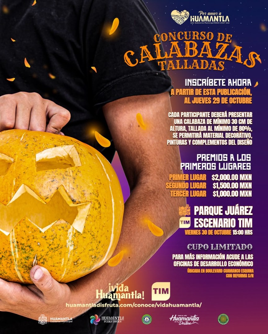 CREATIVIDAD, TRADICIÓN Y PREMIOS: HUAMANTLA LANZA SU CONCURSO DE CALABAZAS&nbsp;TALLADAS